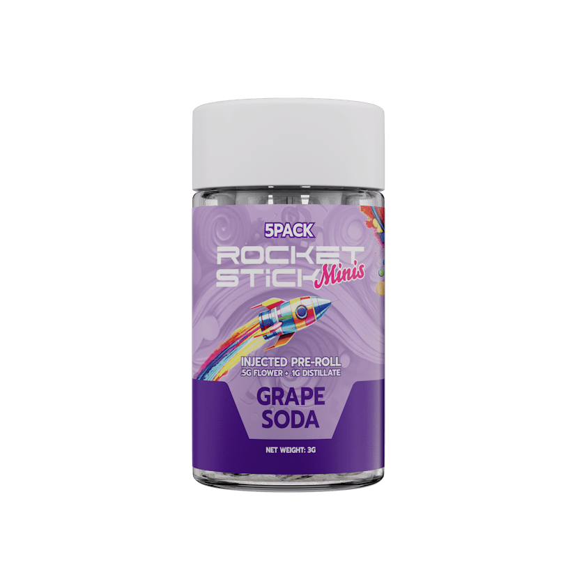 Rocket Stick Minis Infused Pre-Roll 5pk | Grape Soda