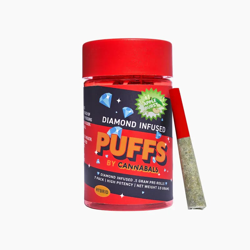 Pre-Roll | Cannabals | Puffs | Apple Burst | Diamond Infused | 7pk | 3.5g