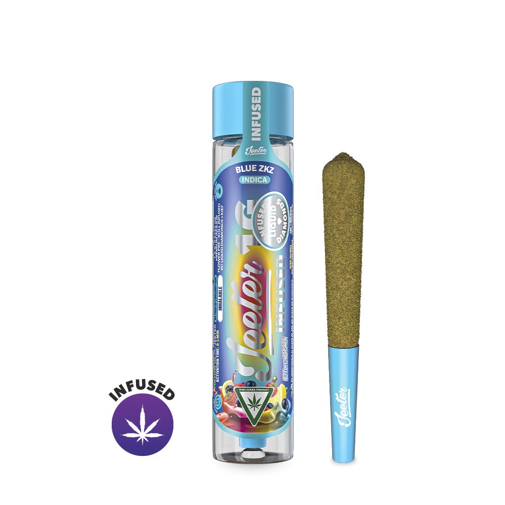 Product: Jeeter | Blue ZKZ | Infused Pre-roll | 1g | Indica