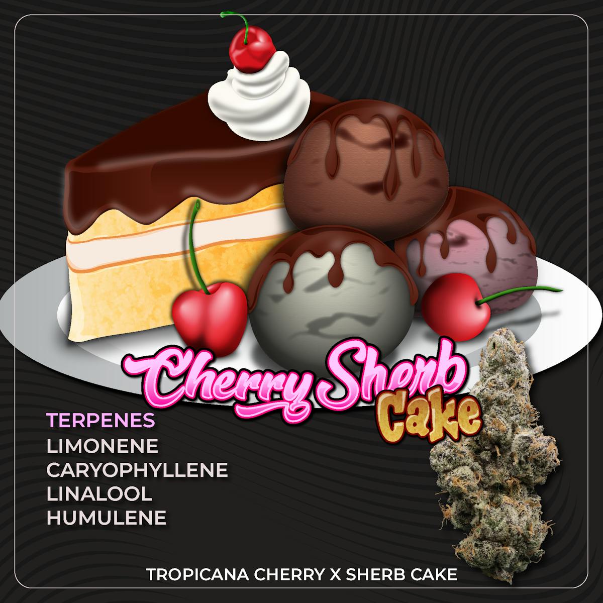 image of Cherry Sherb Cake #9 Small Buds