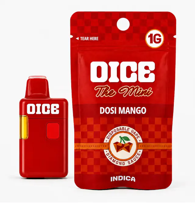 Dice Distillate Disposable Dosi Mango 1g (indica hybrid, disposables)