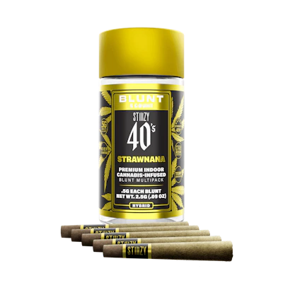 Stiiizy - 5-Pack .5g Live Resin Infused Blunts - Strawnana
