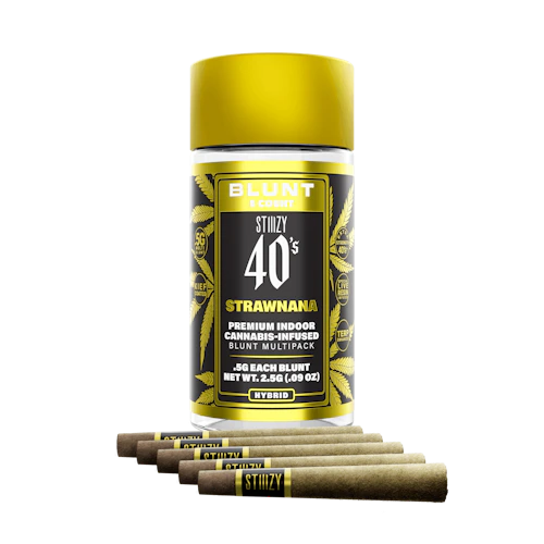 Stiiizy - 5-Pack .5g Live Resin Infused Blunts - Strawnana