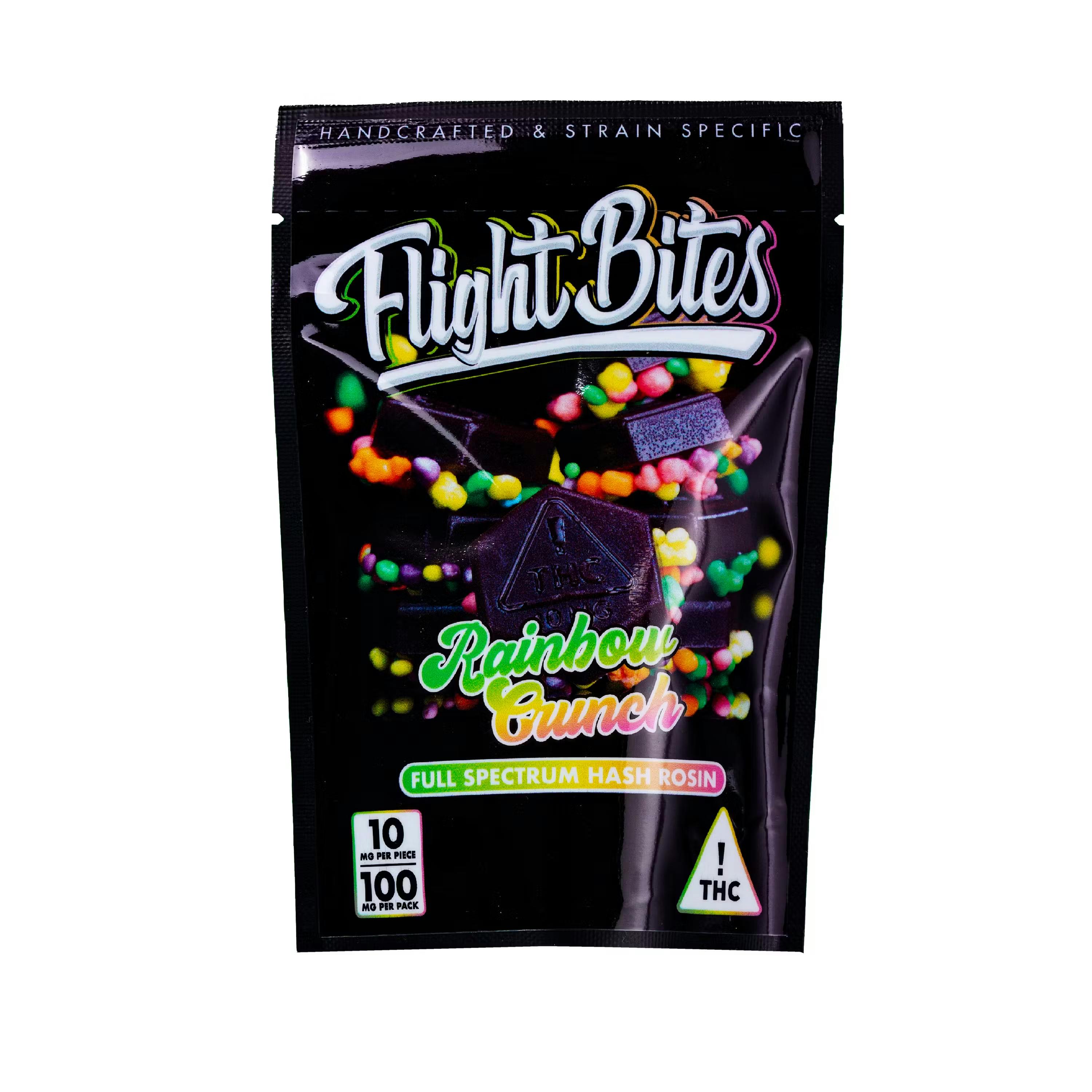 Flight Bites | 100mg Premium Gummy | Rainbow Crunch