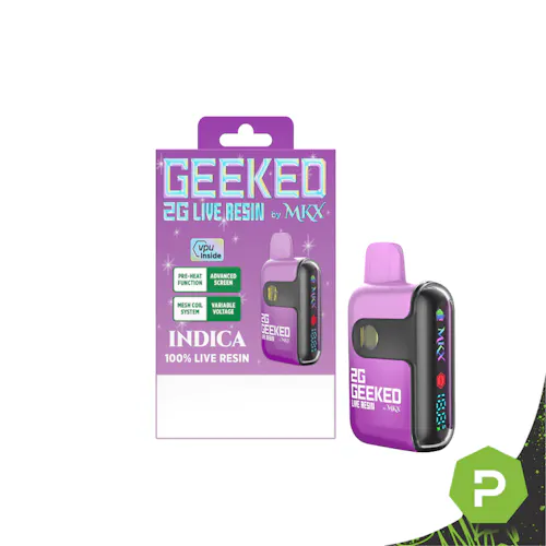 Geeked By MKX – 2g Live Resin Disposable – Blue Glue – Indica-1