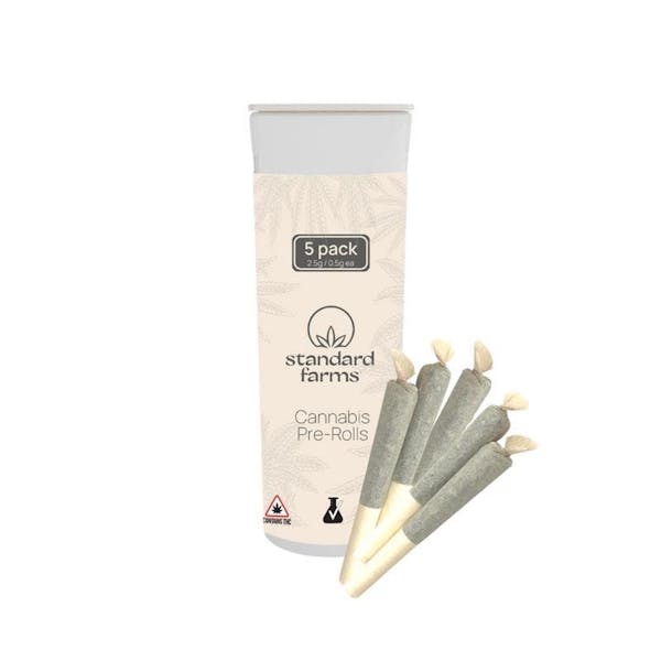 Blue Widow (H) - 0.5g 5pk Pre Rolls - Standard Farms