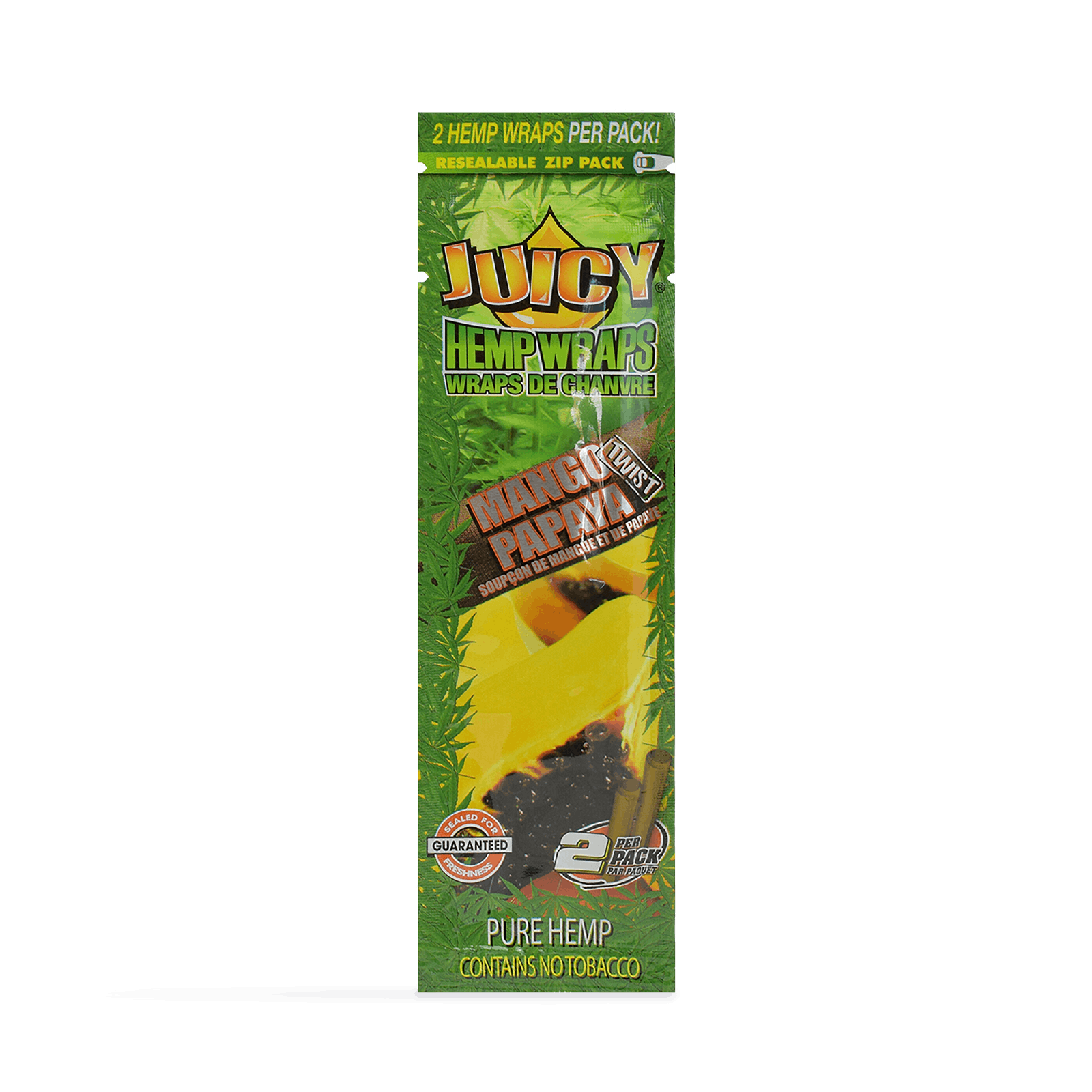 Mango Papaya Twist Hemp Wraps 2-pack