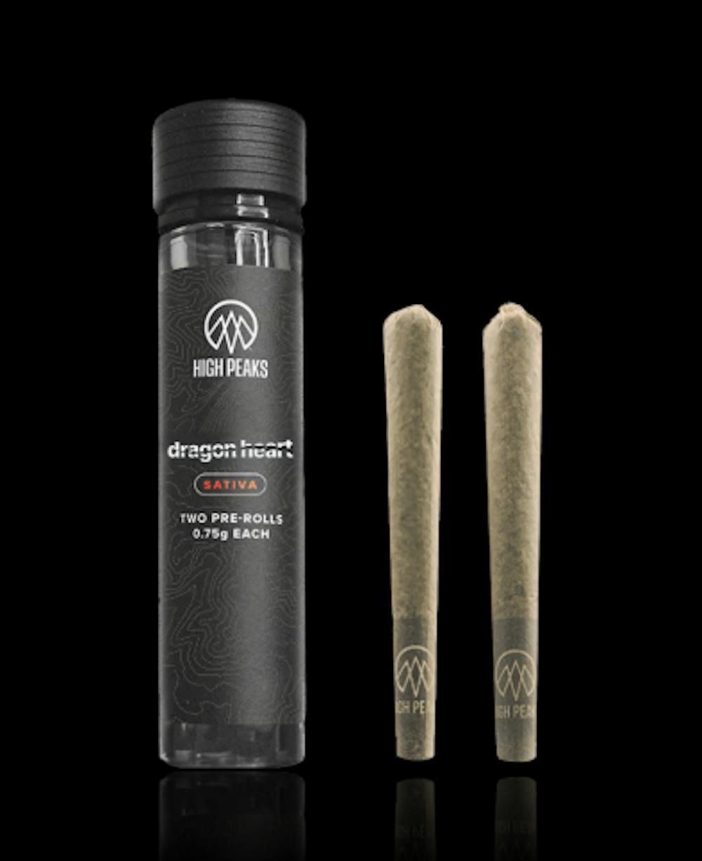 Product Preroll | Dragon Heart (H) 2pk | High Peaks