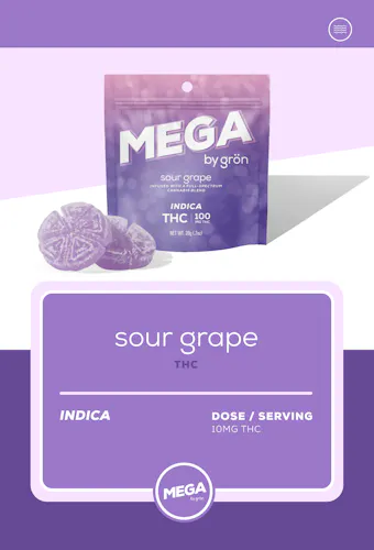 Gron | Sour Grape Mega Pearl 100mg | Indica-1