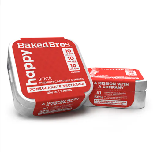 Pomegranate Nectarine Happy Gummies | 100mg | 1:1:1 THC:CBD:CBC-2