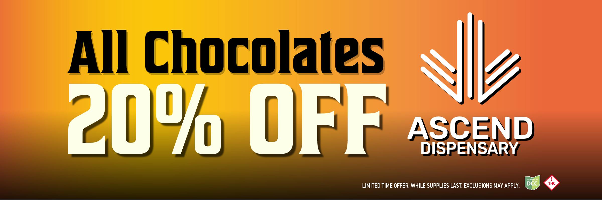 20% off All Chocolates today only! Happy Halloween!