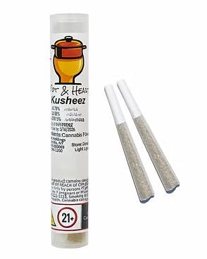 Product Diamond Infused Preroll | Kusheez (H) | 2pk Pot & Head