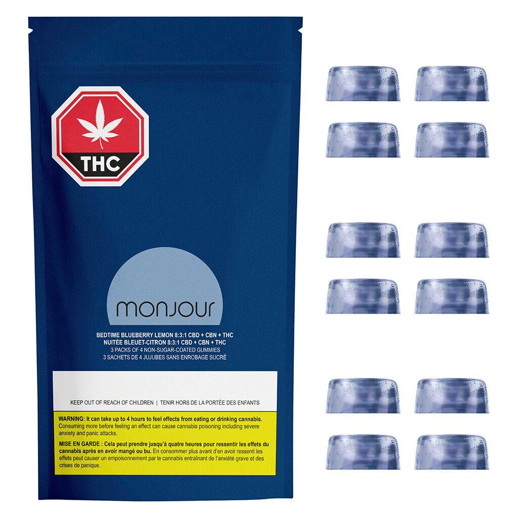 Monjour - cbn bedtime blueberry lemon multi–pack - 3x4 pack