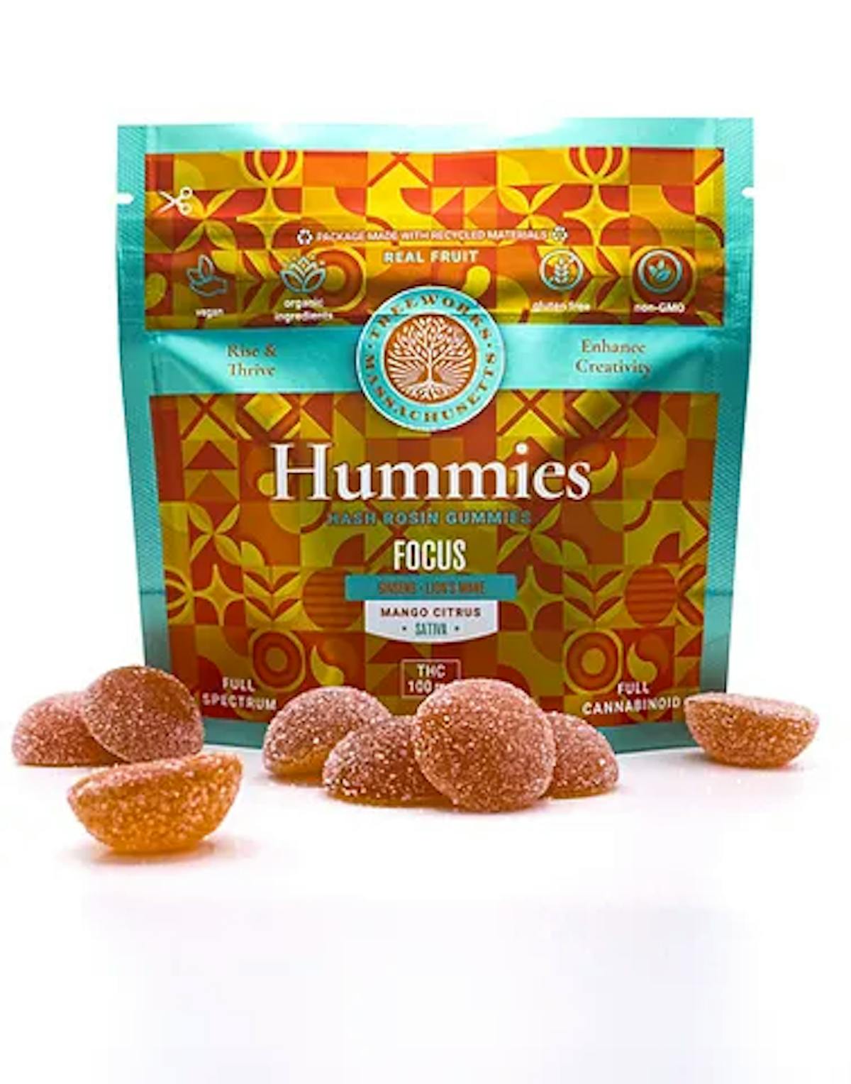 Image of Focus Citrus Sativa | 100mg Hash Rosin Gummies
