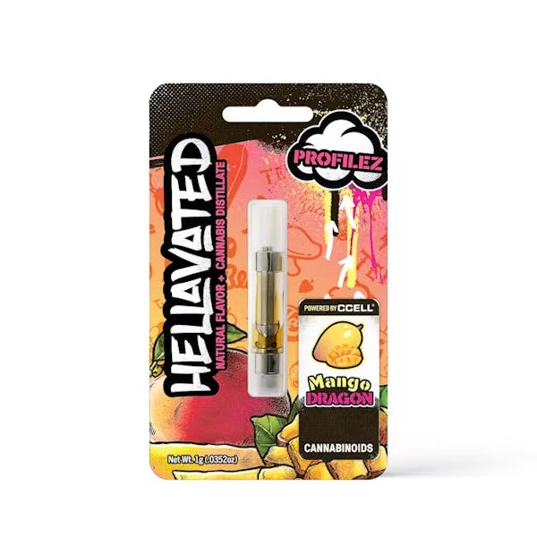 Mango Dragon (H) - 1g Vape Cart - Hellavated