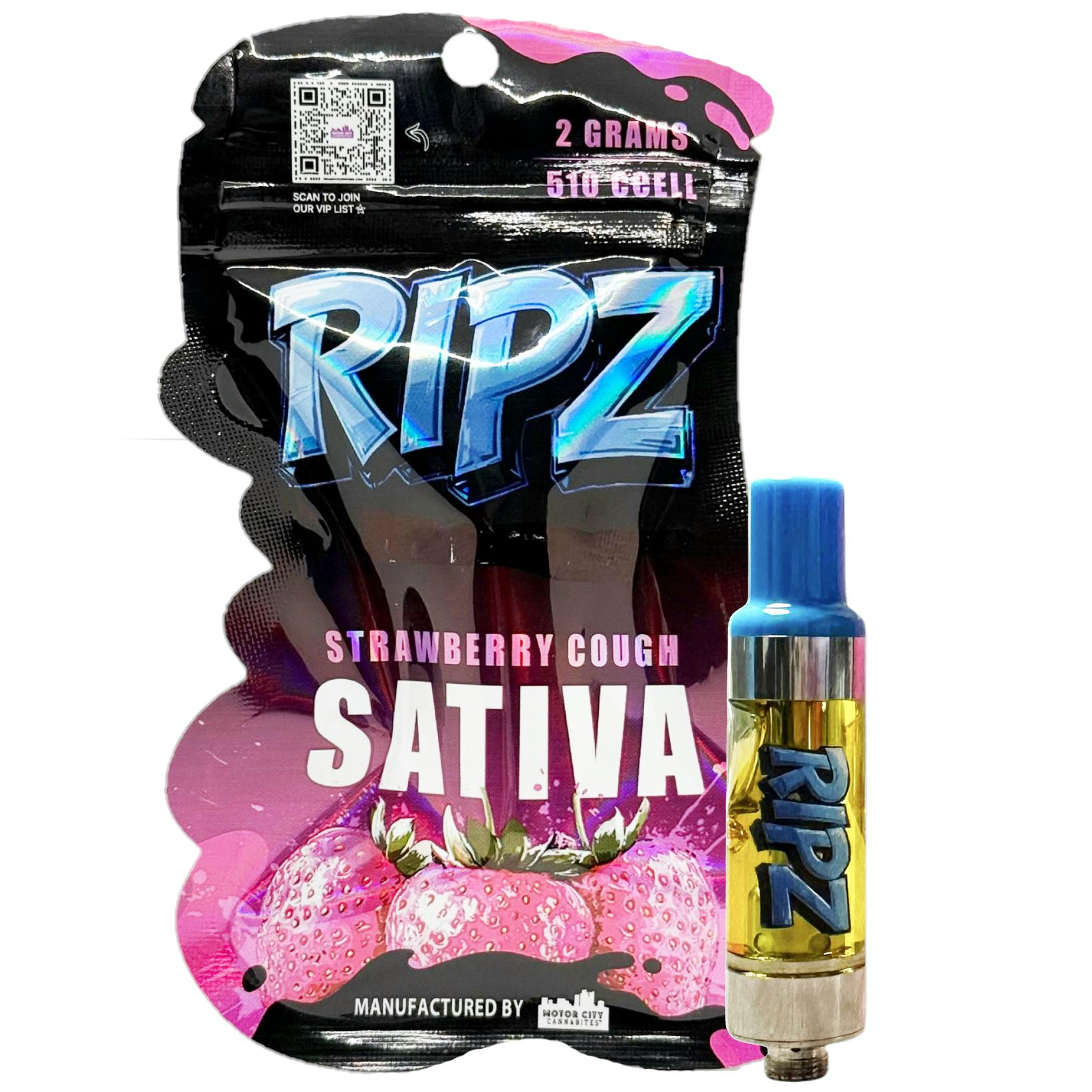 Ripz Strawberry Cough Cartridge Rec - Exclusive Cannabis Michigan