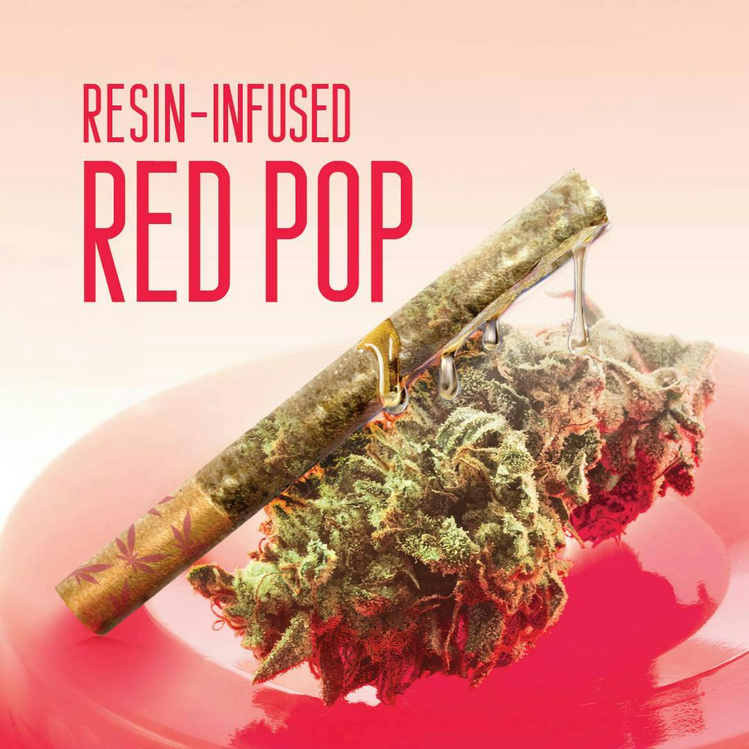 Product: Grasshopper Farms | Red Pop | Resin Infused Pre-roll | 1g | Indica