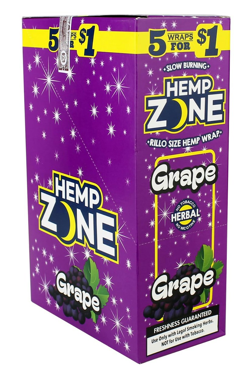 Hemp Zone Hemp Wraps 5pk (Grape)