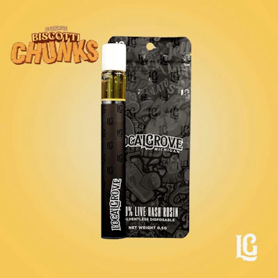 Local Grove - .5g Hash Rosin Disposable - Biscotti Chunks - DISPOSABLES by LOCALGROVE at King of Budz