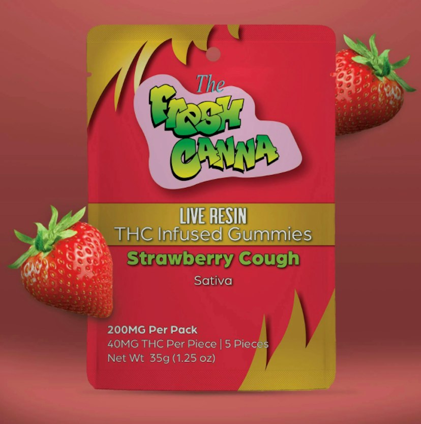 Fresh Canna | 200mg Live Resin Gummies | Strawberry Cough