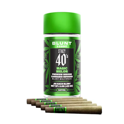 Stiiizy - 5-Pack .5g Live Resin Infused Blunts - Magic Melon - PRE_ROLLS by STIIIZY at King of Budz