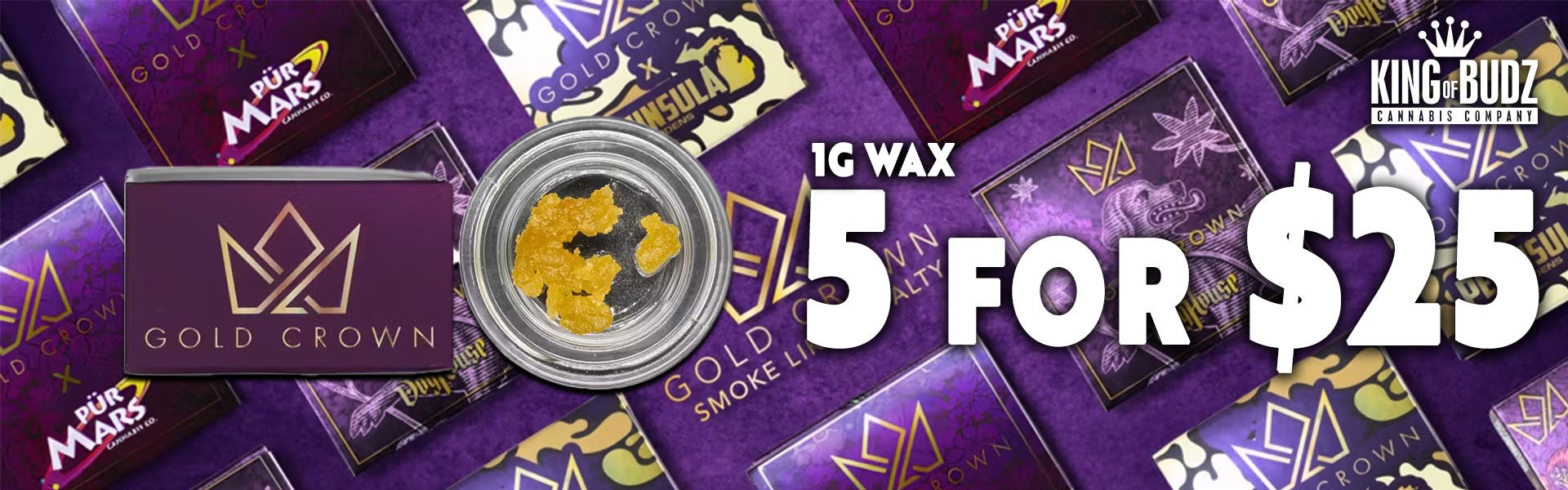 Gold Crown 1g Wax  - 5 for $25