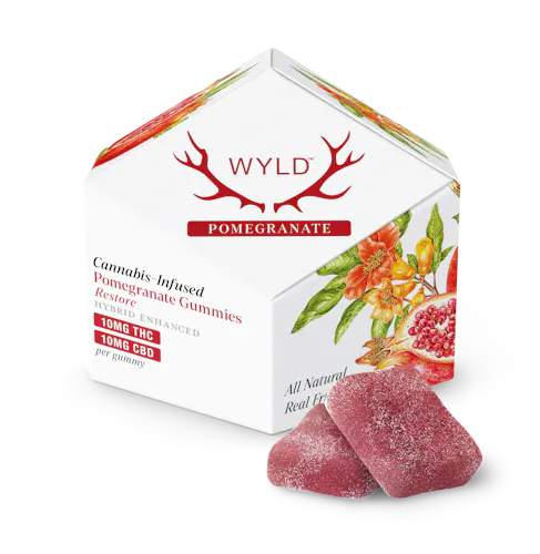 Pomegranate 1:1 CBD + Hybrid Enhanced Gummies-1