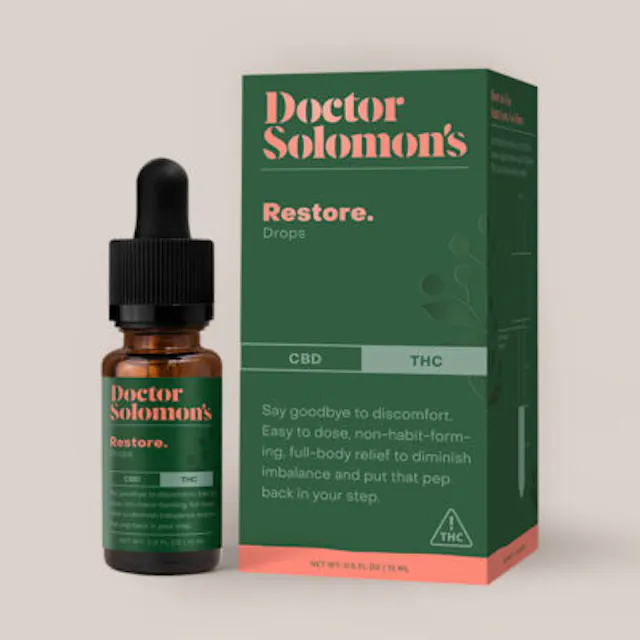 Doctor Solomon's Dr. Solomon's Tincture Restore 1 THC : 1 CBD 100mg (hybrid, herbal, 5.6g)