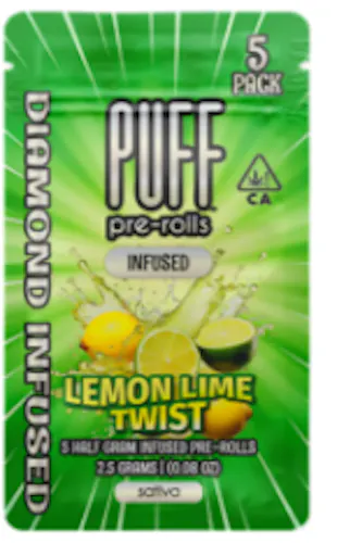 Lemon Lime Twist | Infused Pre-Rolls | 5pk | 2.5g-1