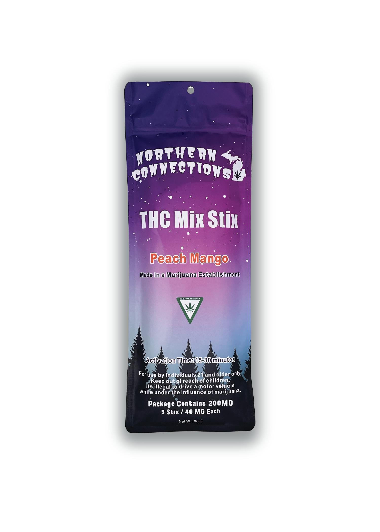 Northern Connections - 200mg THC Mix Stix - Peach Mango