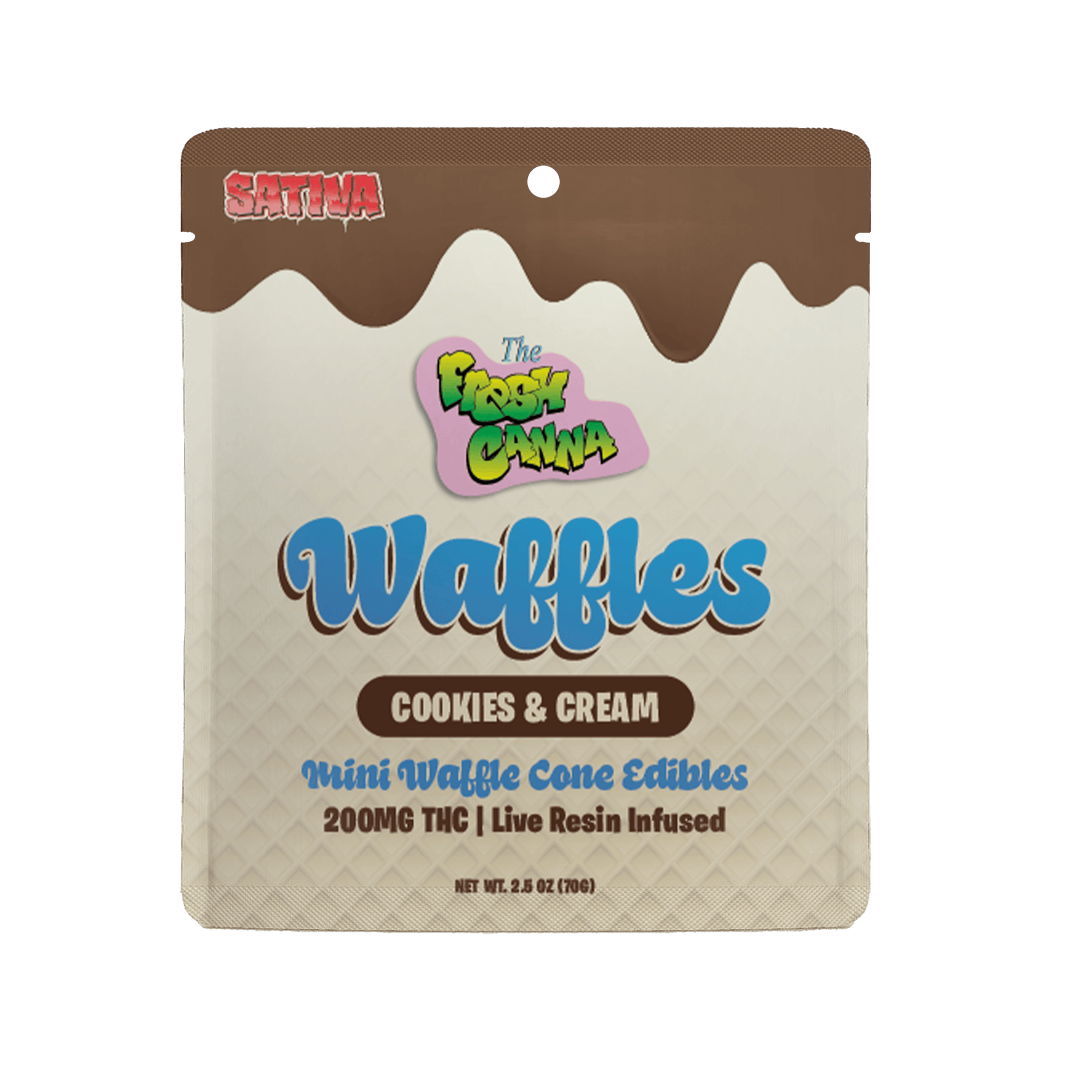Fresh Canna - Cookies N Cream Live Resin Mini Waffle Cones 200mg 10pk