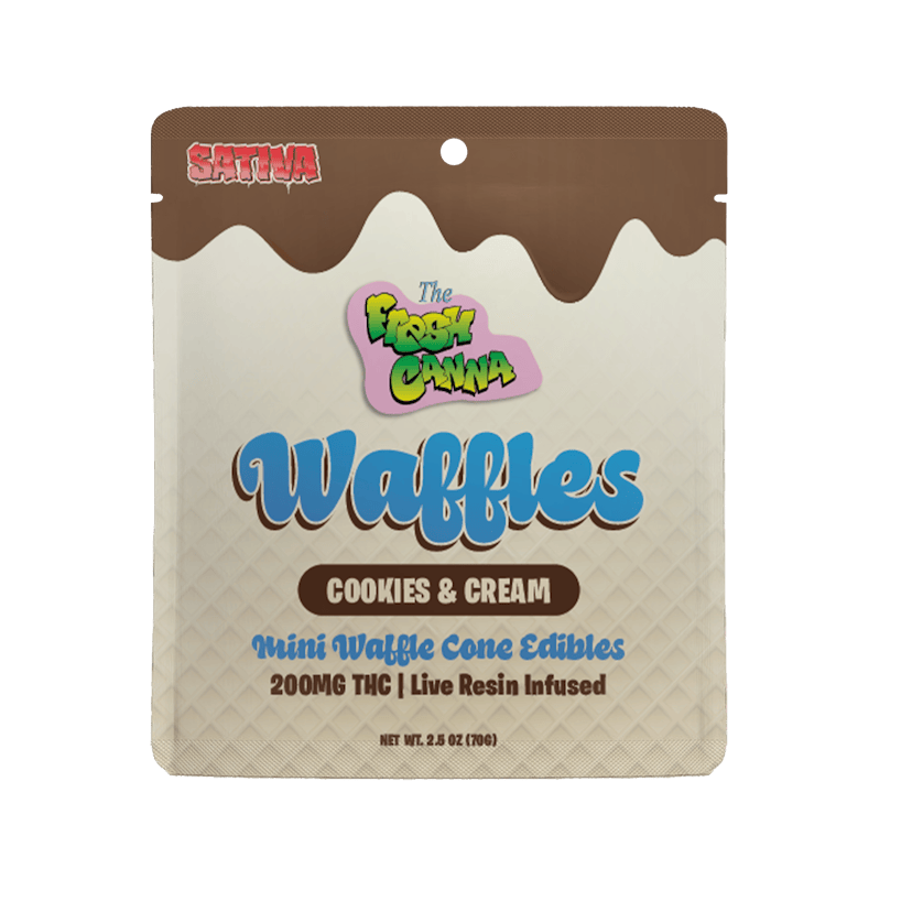 Fresh Canna - Cookies N Cream Live Resin Mini Waffle Cones 200mg 10pk
