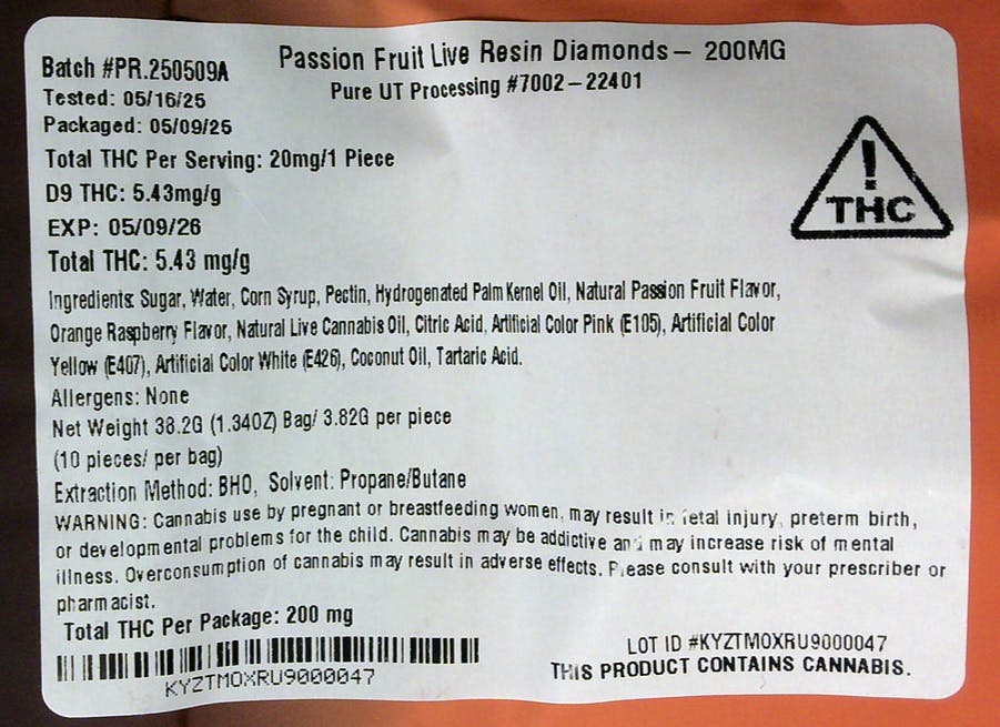 Live Resin Diamonds - Passion Fruit