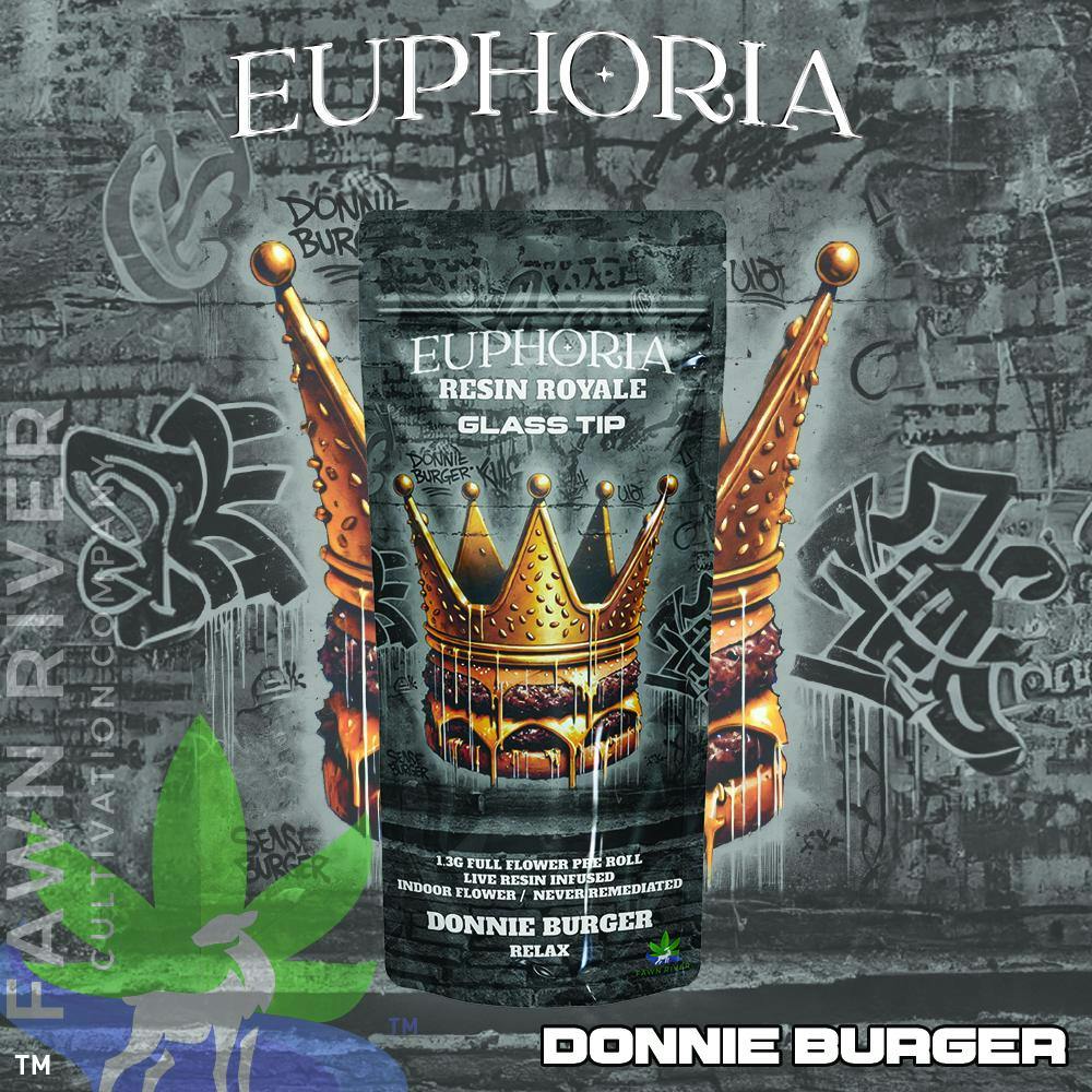 Euphoria - 1.3g Live Resin Infused Preroll - Donnie Burger