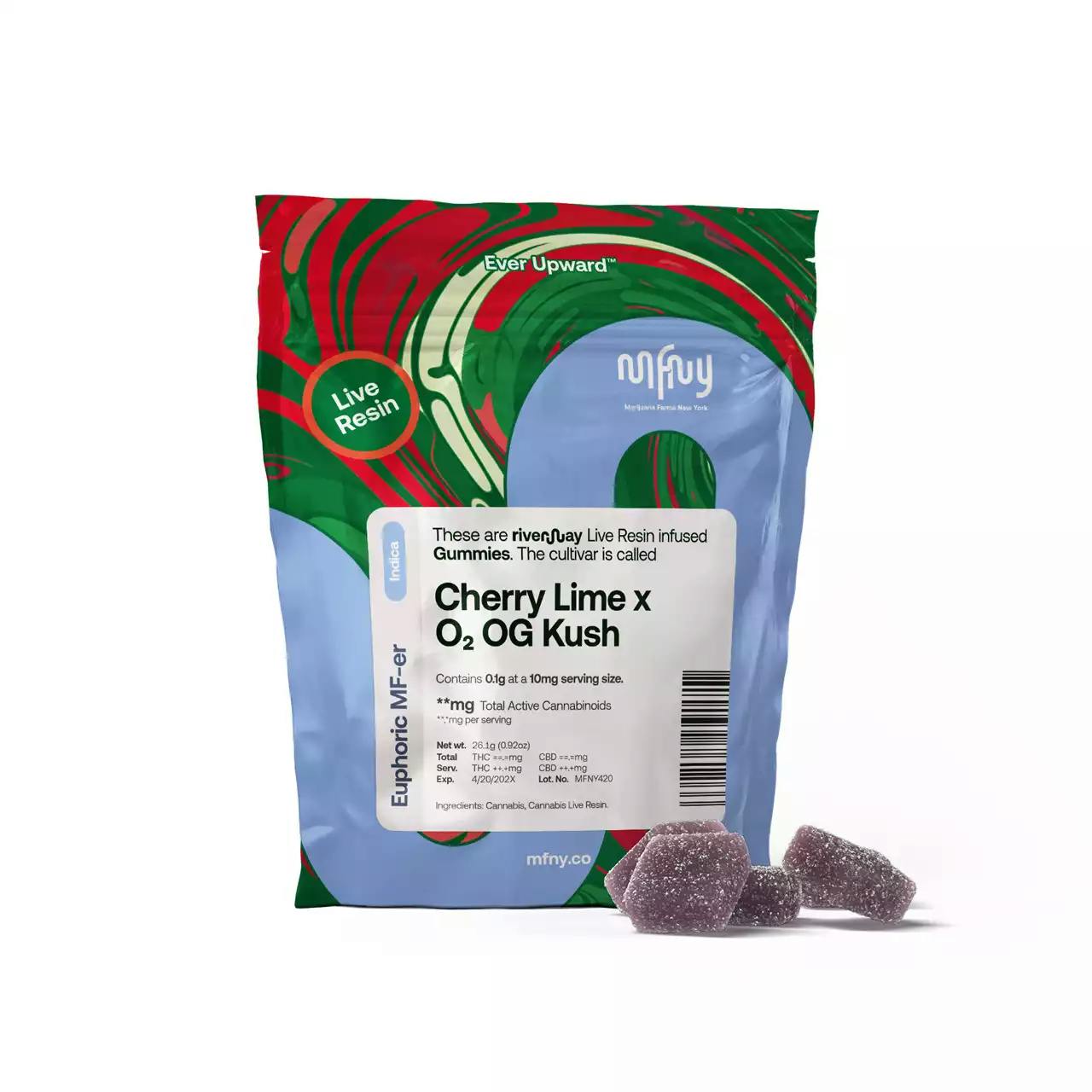 Cherry Lime x O2 OG Kush Live Resin Gummies | 10 pk-1