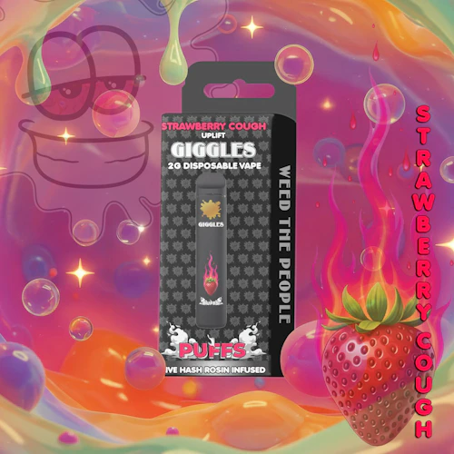Giggles - 2g Live Rosin Disposable - Strawberry Cough