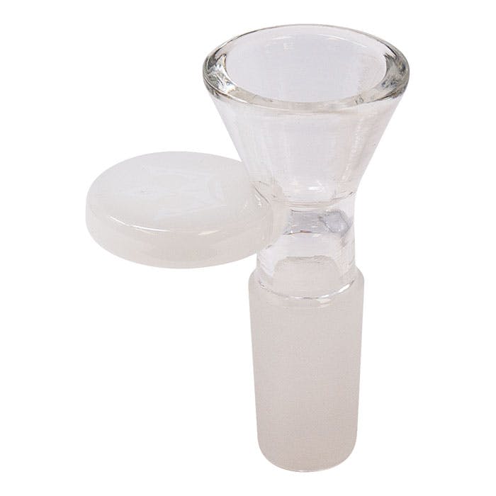 Crown Glass | 14mm Glass Bowl - White