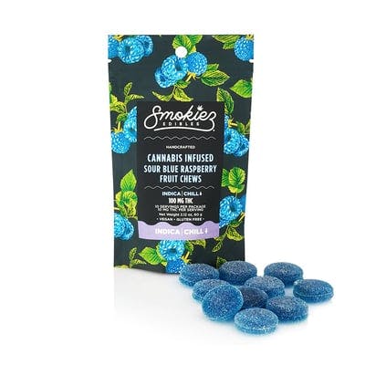 Smokiez -  Fruit Chews Gummies - Blue Raspberry (I) (100mg)
