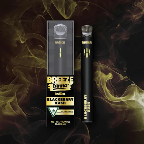 Blackberry Kush – Indica Live Resin 1g PLUS Vape Device  BREEZE Canna-1