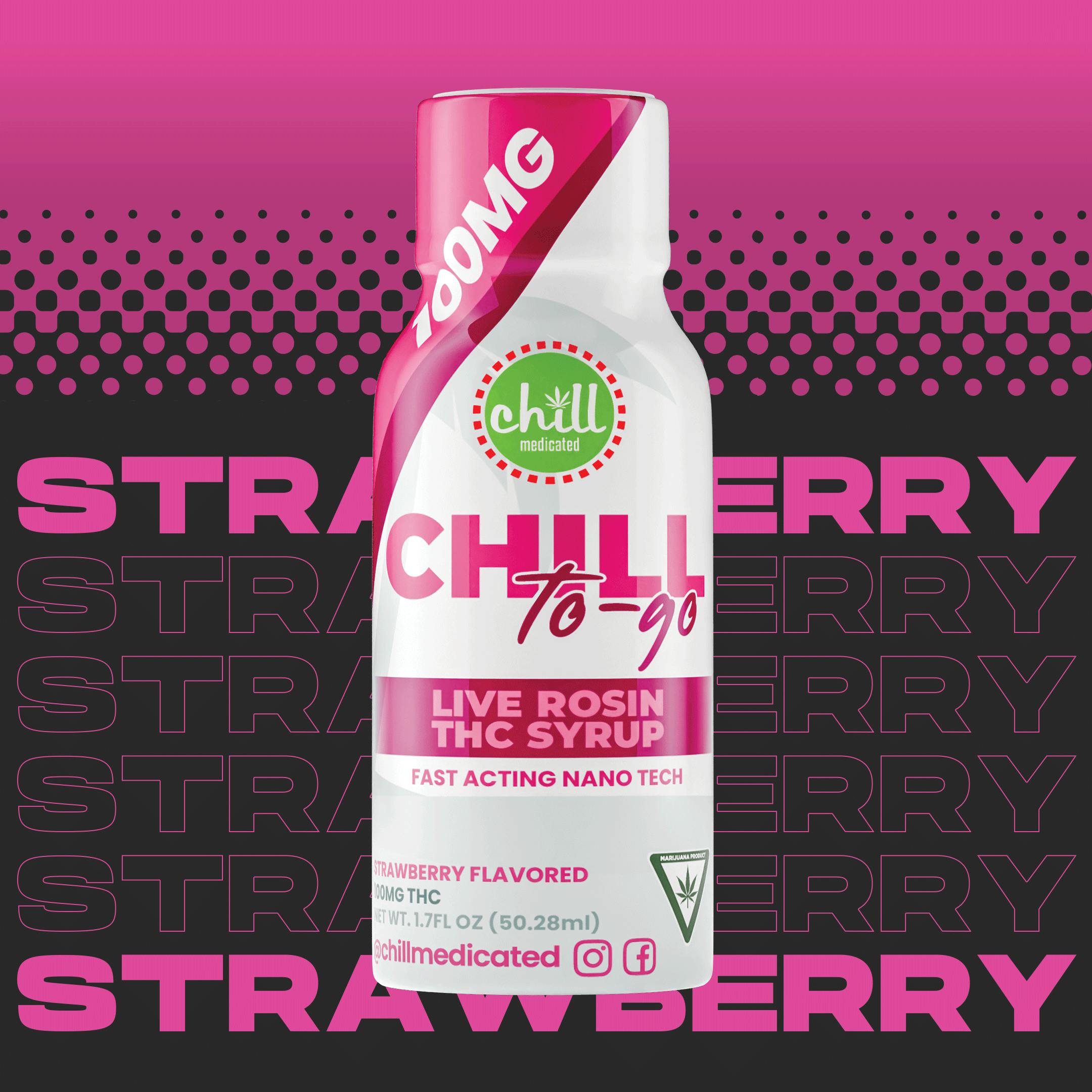 Chill Medicated To-Go | Strawberry | 200MG Live Rosin Syrup