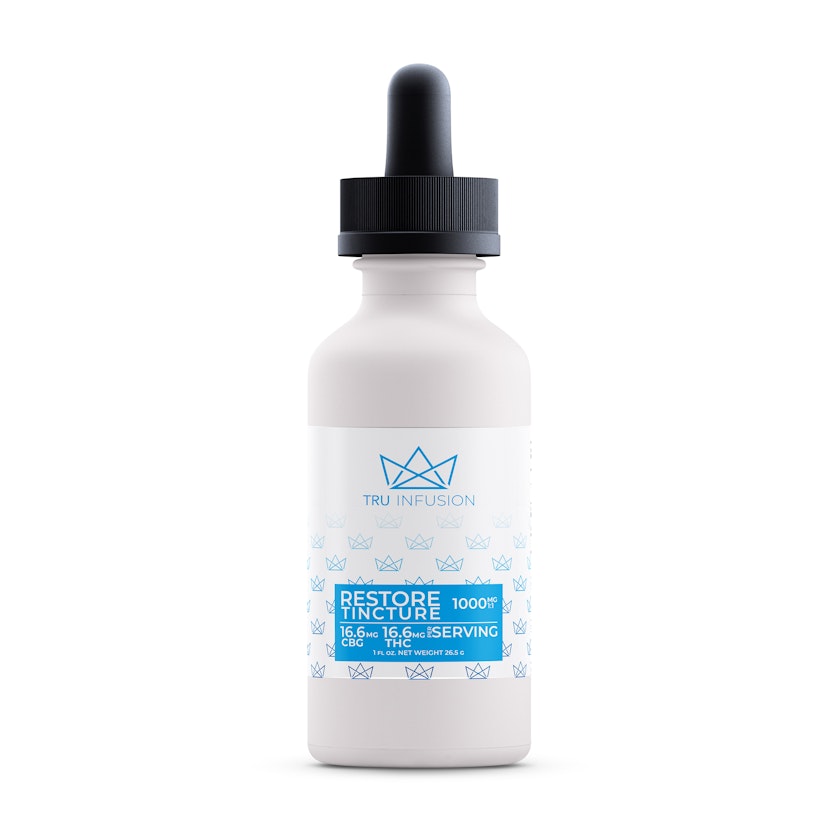 Tru Infusion Tincture: Restore 1:1 THC:CBG 1,000mg
