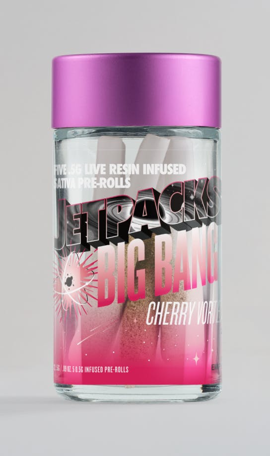Cherry Vortex | 5 Pack | Big Bang Pre rolls | Sativa | Jetpacks