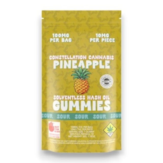 Constellation Hash Gummies - Sour Pineapple 10 Pack - DOH