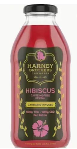 HARNEY BROTHERS | CAFFINE-FREE HERBAL TEA | HIBISCUS | 10MG THC | 10MG CBD | 16OZ-active