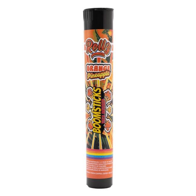 Rollz Boomsticks - 1g THCA Infused Preroll - Orange Pineapple