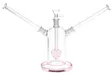 Date Night Heart Perc Dual Neck Glass Water Pipe 14mm F