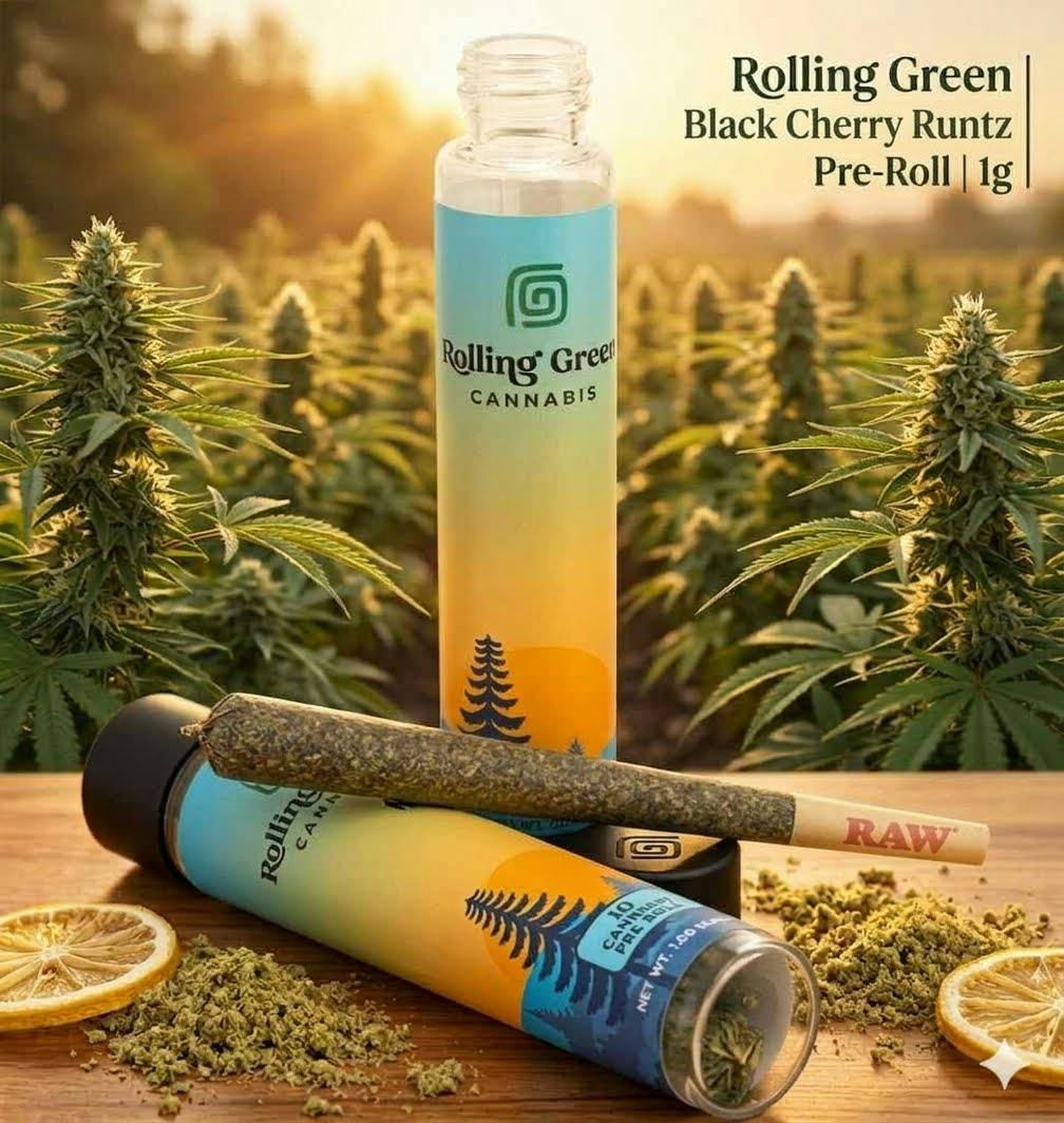 Product Rolling Green | Black Cherry Runtz | Pre-Roll | 1g