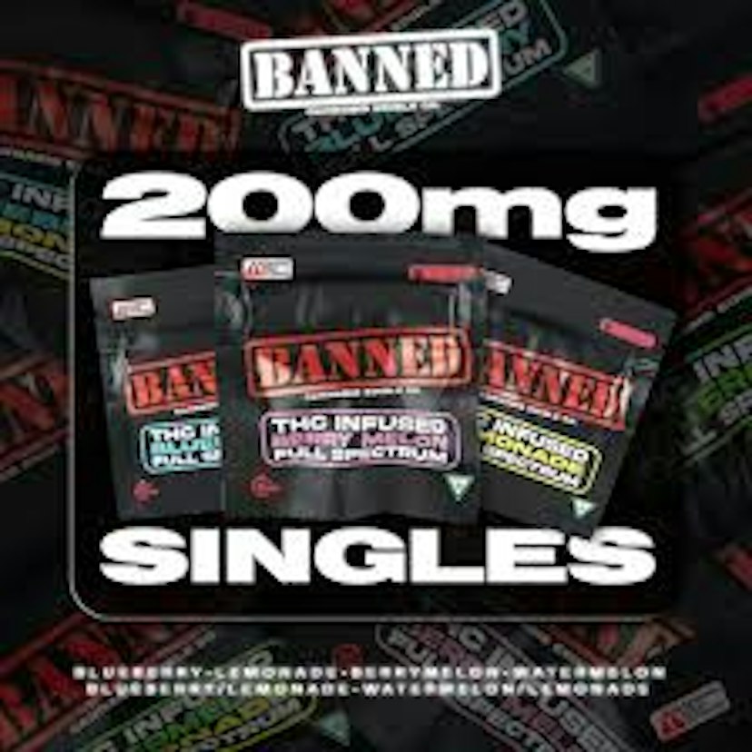 BANNED | 200MG CLUSTER SINGLE GUMMY | WATERMELON