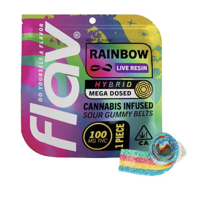 Edibles | Flav | Mega Belt | Live Resin | Rainbow | 100mg