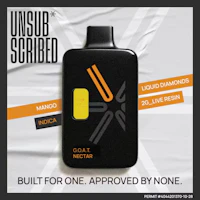 UNSUBSCRIBED | G.O.A.T Nectar | 2G Liquid Diamond & Live Resin | Disposable - product image at King of Budz